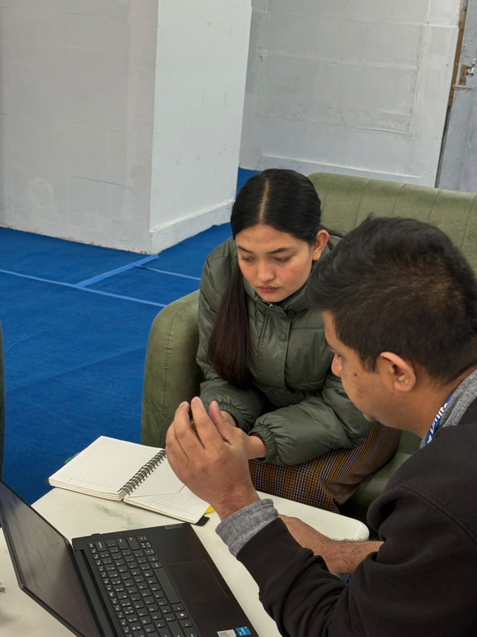 aBit team member training Bikash Easy Shopping staff on aBitPOS